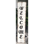 Welcome Script Vertical Porch Stencil. Paint your own porch leaner sign today!