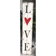 Love Heart Vertical Porch Sign Stencil
