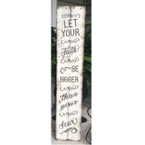 Faith and Fear Vertical Porch Sign Stencil