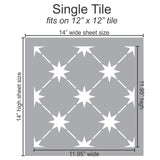 Star Wall Stencil Single Tile