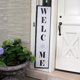 12 Month Welcome Vertical Porch Stenciled Porch Sign from Oak Lane Studio