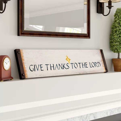 Give Thanks to the Lord Wall Stencil