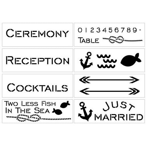 Nautical Wedding Stencil Kit