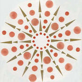 Geometric Art Deco Medallion Wall & Floor Stencil Red
