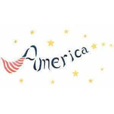 America with Stars Stencil