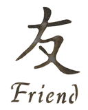 Friend Asian Accent Stencil