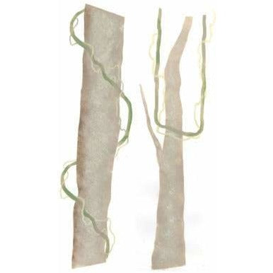 Rainforest Tree Trunks with Vines Stencil