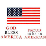 American Flag and Sayings Stencil