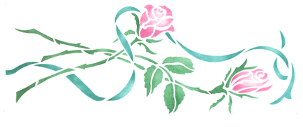 Long Stemmed Roses Stencil