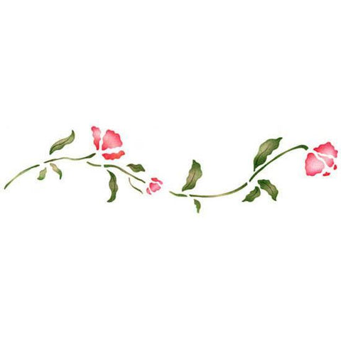Rosebuds Stencil