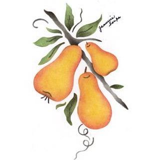 Pears Greeting Card Craft Stencil