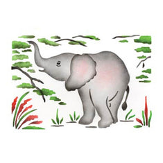 Baby Elephant Craft Stencil